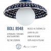 Lampa wisząca ceramika Bolesławiec granatowa muszla w kropki ręcznie zdobiona designerska wyjątkowa BOLL 8948 Argon x Manufaktura w Bolesławcu 